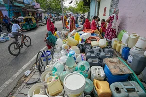 | Photo: PTI/Kamal Kishore : water crisis